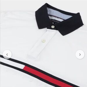 NWOT Tommy Hilfiger white shirt sleeve two button polo shirt, size XXL